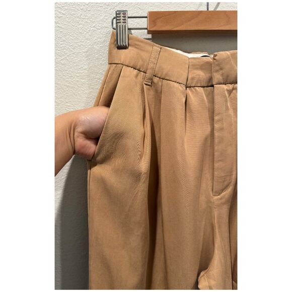 ZARA Camel Pockets Wide Leg Pants - Picture 3 of 5